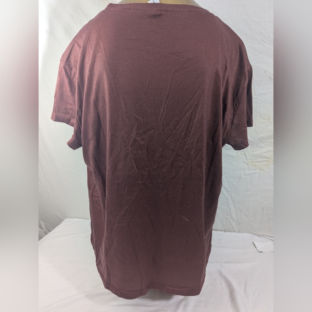 Chicyea Tee Shirt Brick Red Celestial Moon, Planets And Iilluminati Eye XL - Picture 2 of 7